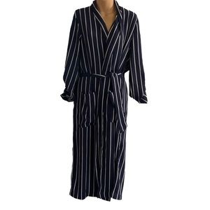 Forever 21 Classy Long Striped Belted Robe